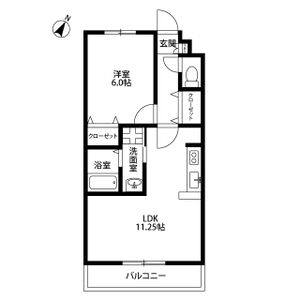 1LDK 間取り図