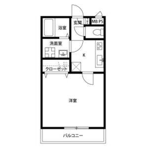 1K 間取り図