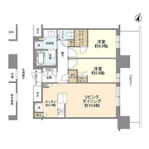 2LDK 間取り図