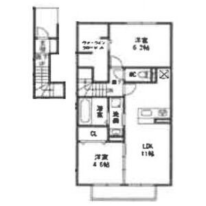 2LDK 間取り図