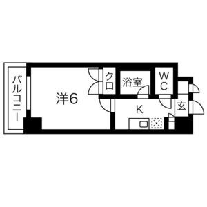 1K 間取り図