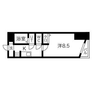 1K 間取り図