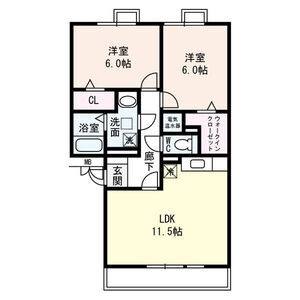 2LDK 間取り図