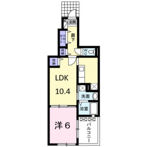1LDK 間取り図