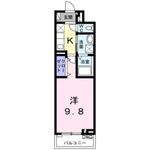 1K 間取り図