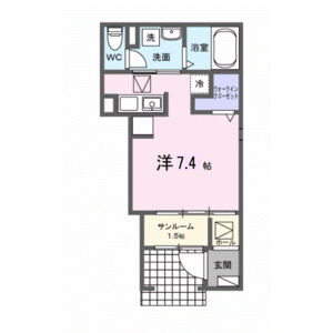 1K 間取り図
