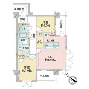 2LDK 間取り図