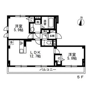 2LDK 間取り図