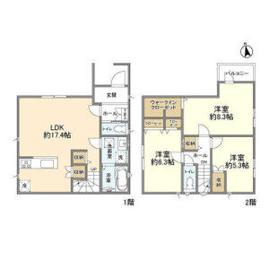 3LDK 間取り図