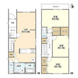 3LDK 間取り図