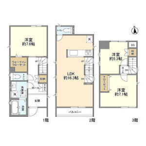 3LDK 間取り図
