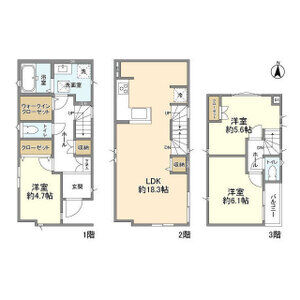 3LDK 間取り図