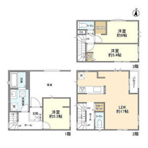 3LDK 間取り図
