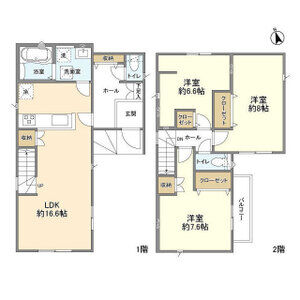 3LDK 間取り図