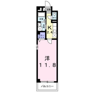 1K 間取り図