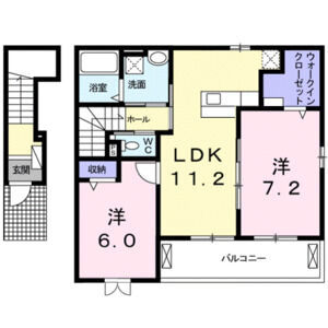 2LDK 間取り図