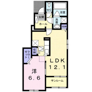 1LDK 間取り図