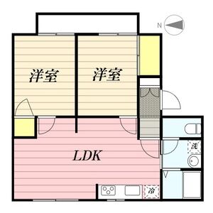 2LDK 間取り図