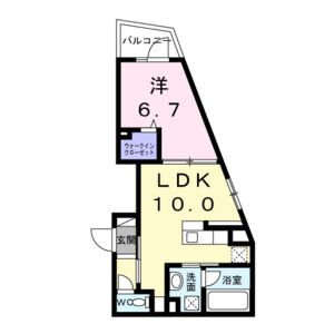 1LDK 間取り図