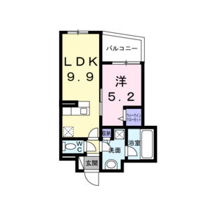 1LDK 間取り図