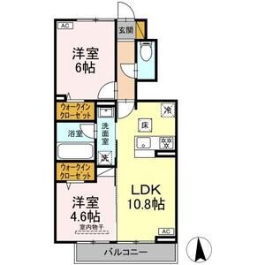 2LDK 間取り図