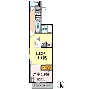 1LDK 間取り図