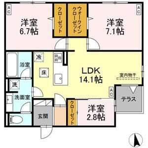 3LDK 間取り図