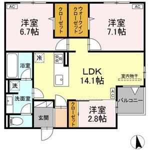 3LDK 間取り図
