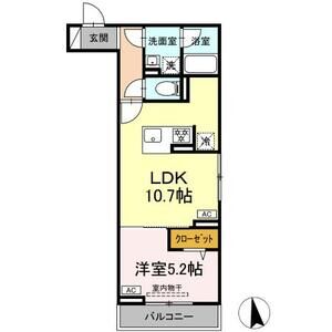 1LDK 間取り図
