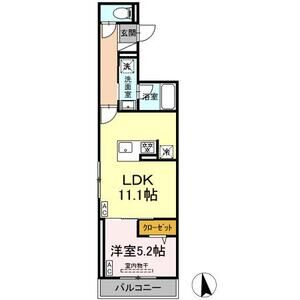 1LDK 間取り図
