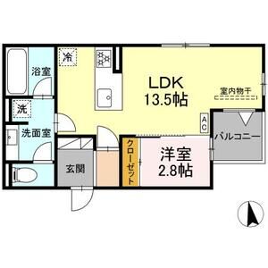 1LDK 間取り図