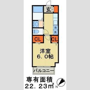 1K 間取り図