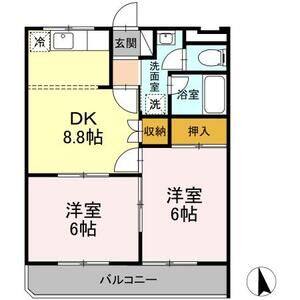 2DK 間取り図