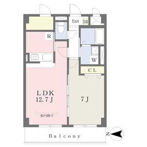 1LDK 間取り図