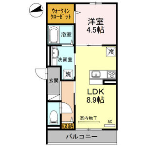 1LDK 間取り図