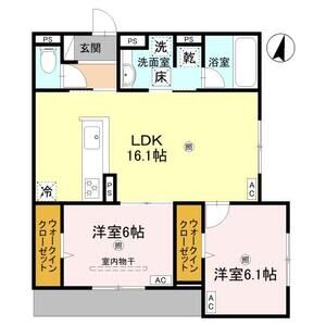 2LDK 間取り図