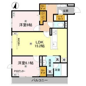 2LDK 間取り図