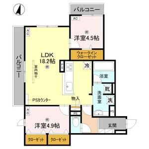 2LDK 間取り図