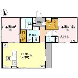 2LDK 間取り図