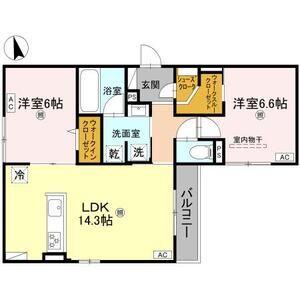 2LDK 間取り図