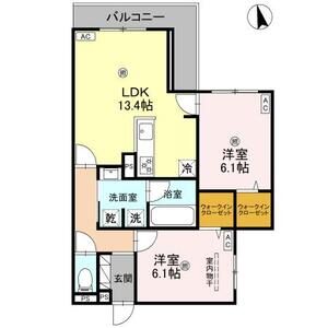 2LDK 間取り図
