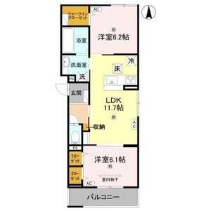 2LDK 間取り図