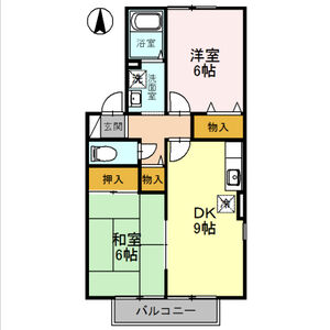 2DK 間取り図