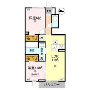2LDK 間取り図