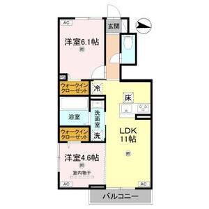 2LDK 間取り図