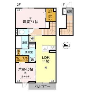2LDK 間取り図