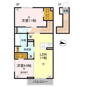 2LDK 間取り図