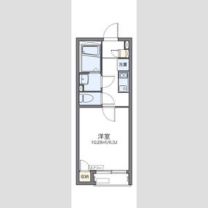 1K 間取り図