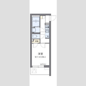 1K 間取り図