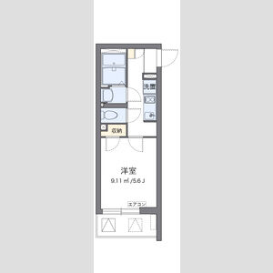 1K 間取り図